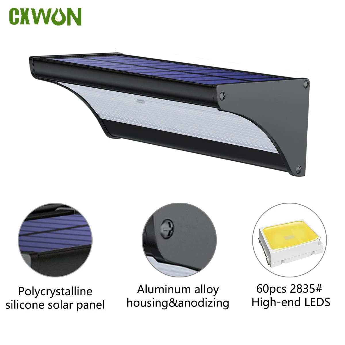 Balance Beam Outdoor - 60/48Led Outdoor Solar Wandlamp Solar Schijnwerpers