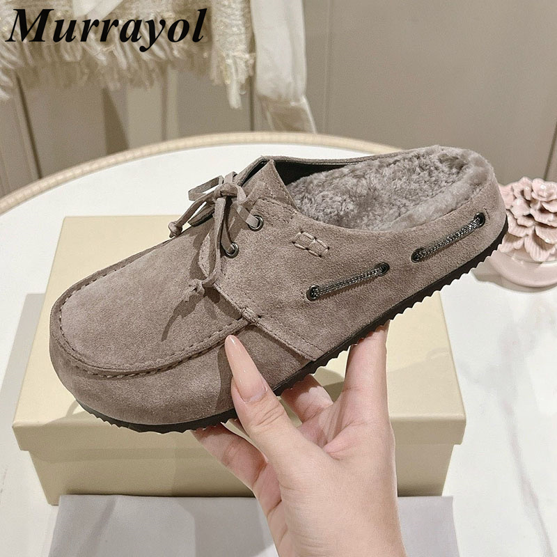 Kids Outdoor Shoes - Platte dikke zool lazy mules dames