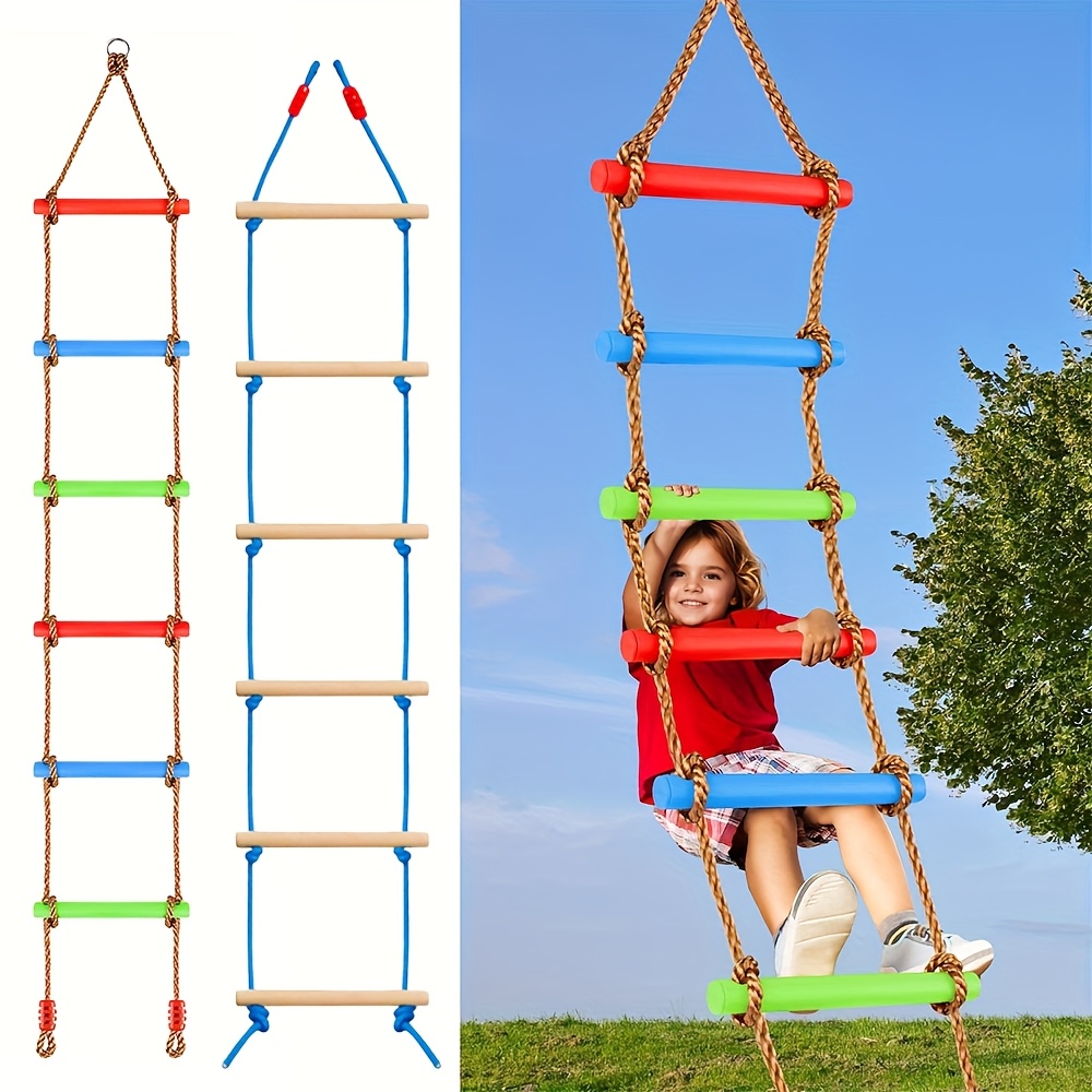 Kids Outdoor Climbing Structure - 1pc Kleurrijke kinderklimladder Schommel Duurzaam PE