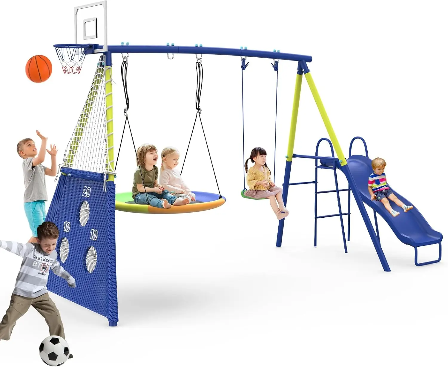 Schommelsets voor de achtertui - Kids Outdoor Swing Set With Slide recensie en prijs