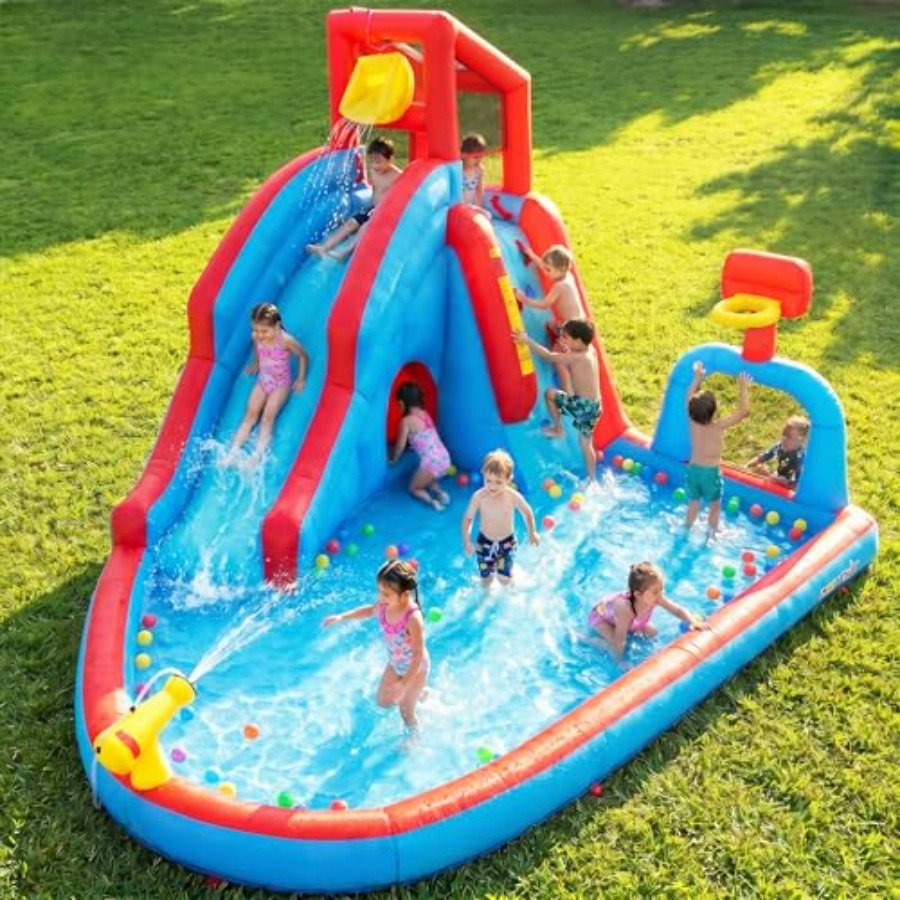 Tuinbuitenzwembad met opblaasb - Kids Outdoor Inflatable Water Slide recensie en prijs