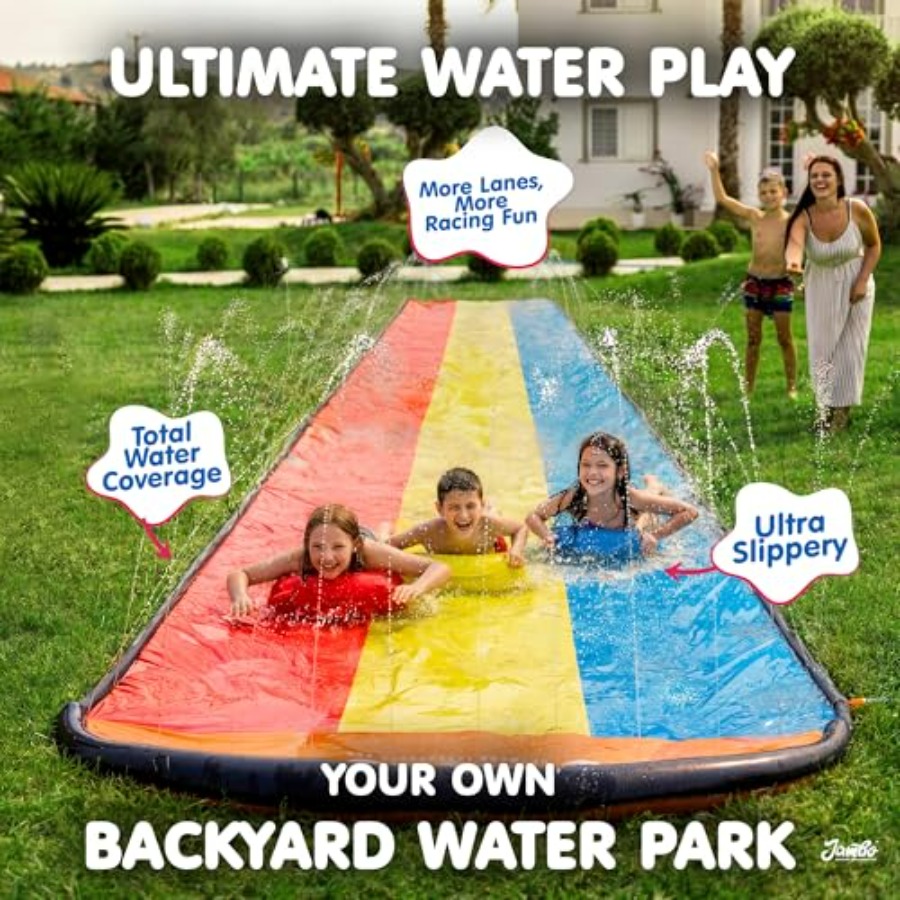 Tuinbadspeelplezier voor kinde - Kids Outdoor Water Slide recensie en prijs
