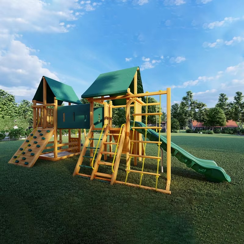Grote houten toren attractiepa - Kids Outdoor Wooden Playset recensie en prijs