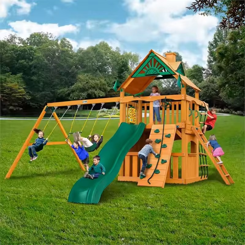 Grote houten toren attractiepa - Kids Outdoor Wooden Playset recensie en prijs