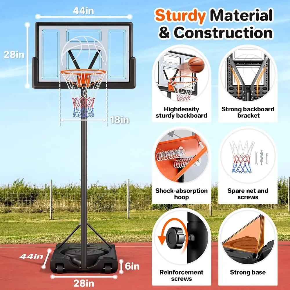 Verstelbaar draagbaar buiten b - Kids Outdoor Basketball Hoop recensie en prijs
