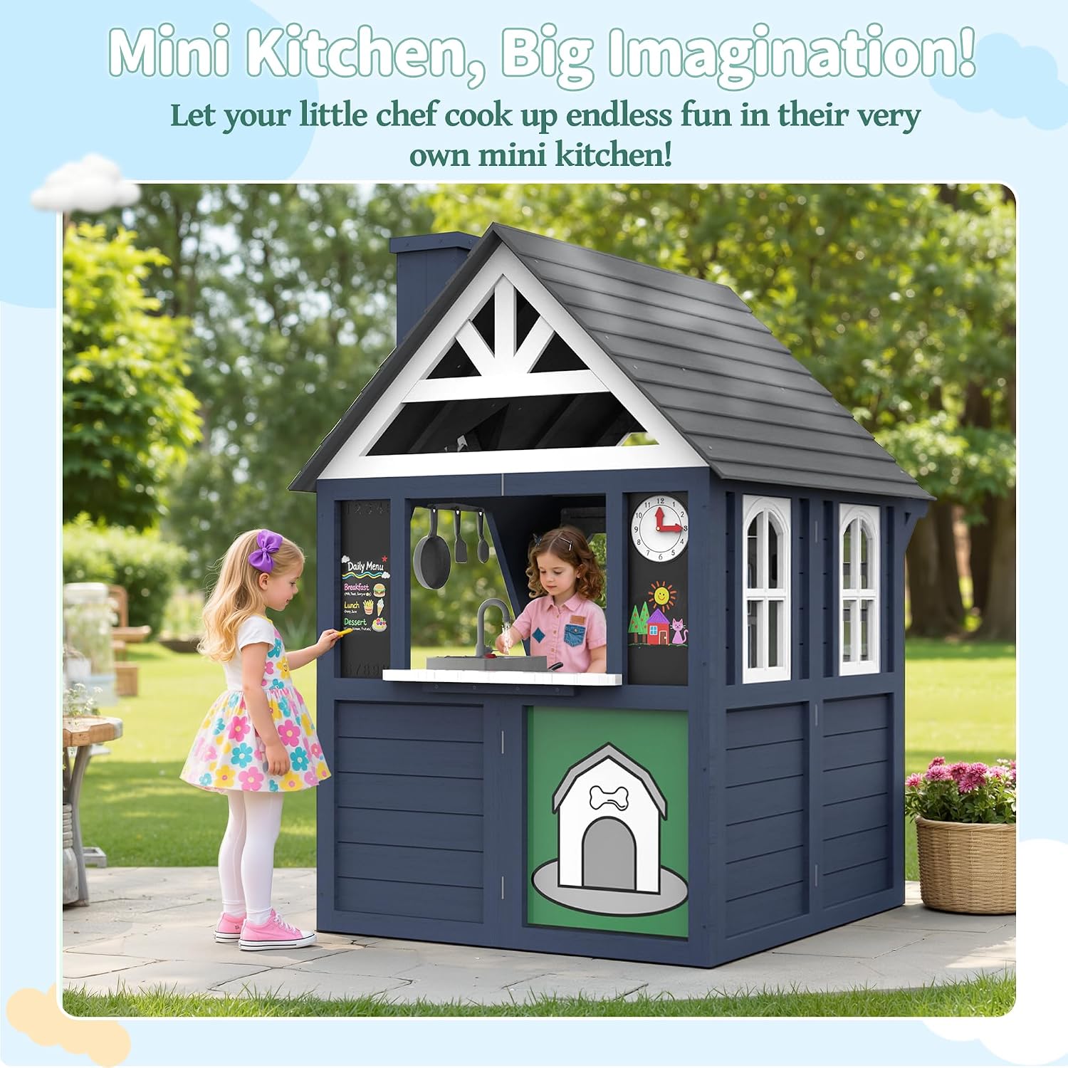 Buitenspeelhuis voor kinderen, - Kids Outdoor House With Kitchen recensie en prijs