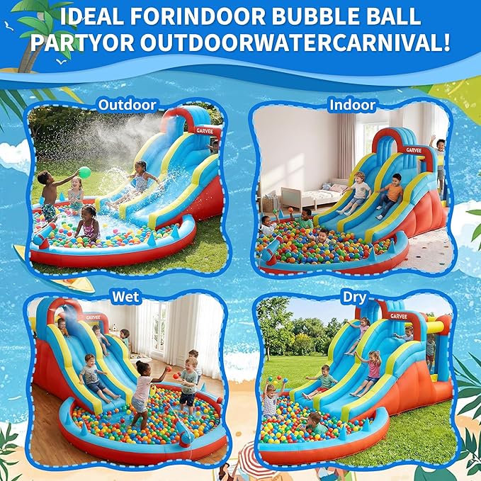 8-in-1 opblaasbaar waterpark v - Kids Outdoor Inflatable Water Slide recensie en prijs