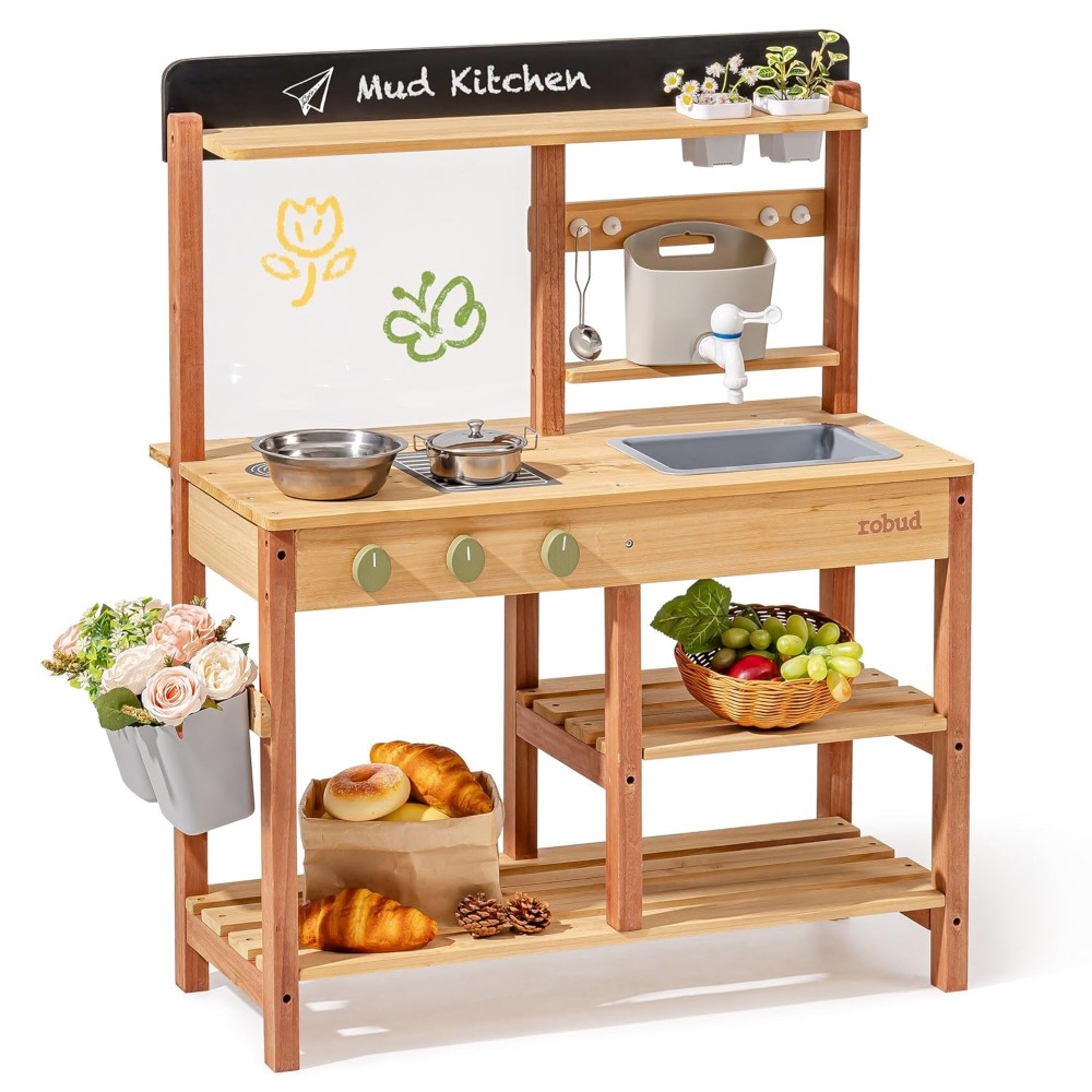 Amerikaanse houten modderkeuke - Kids Outdoor Wooden Playset recensie en prijs