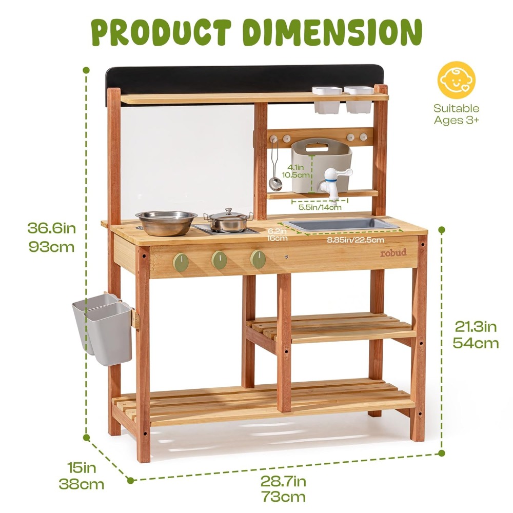 Amerikaanse houten modderkeuke - Kids Outdoor Wooden Playset recensie en prijs