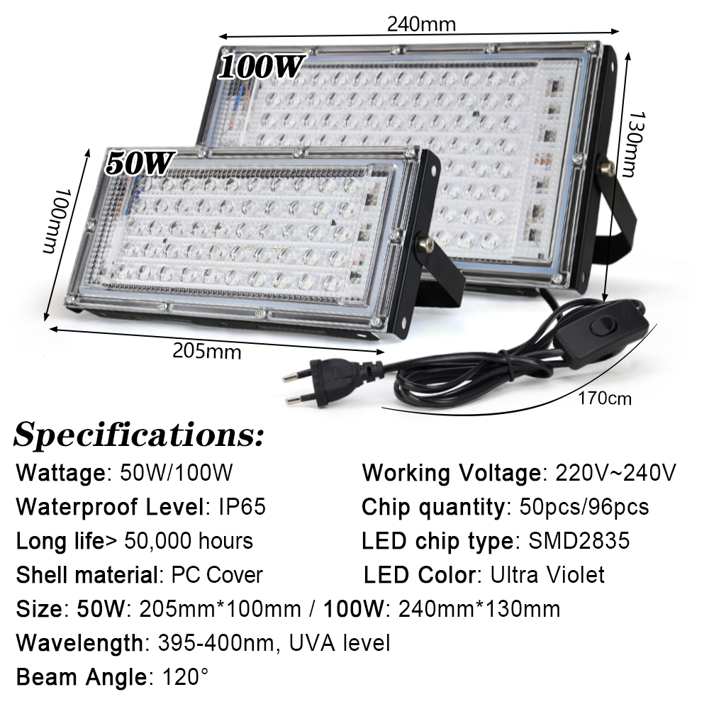 UV Led-schijnwerper 50W 100W 1 - Balance Beam Outdoor recensie en prijs