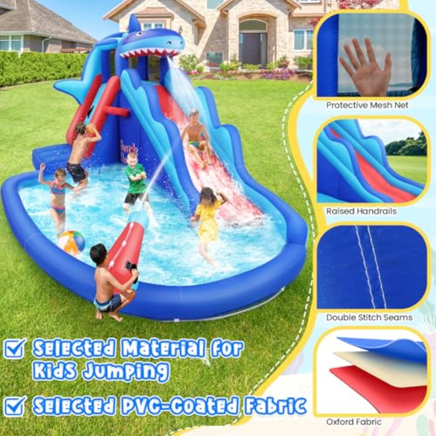 Opblaasbare waterglijbaan spri - Kids Outdoor Inflatable Water Slide recensie en prijs