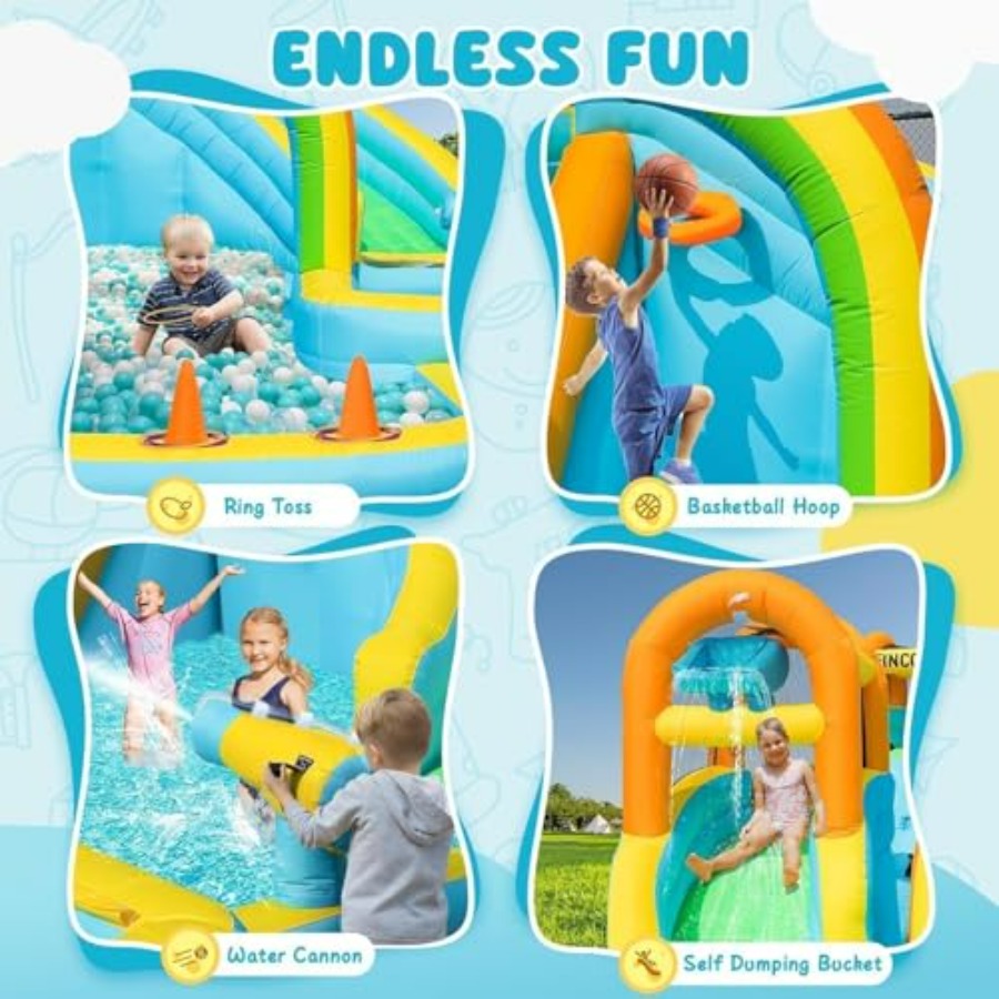 Opblaasbare waterglijbaan voor - Kids Outdoor Basketball Hoop recensie en prijs