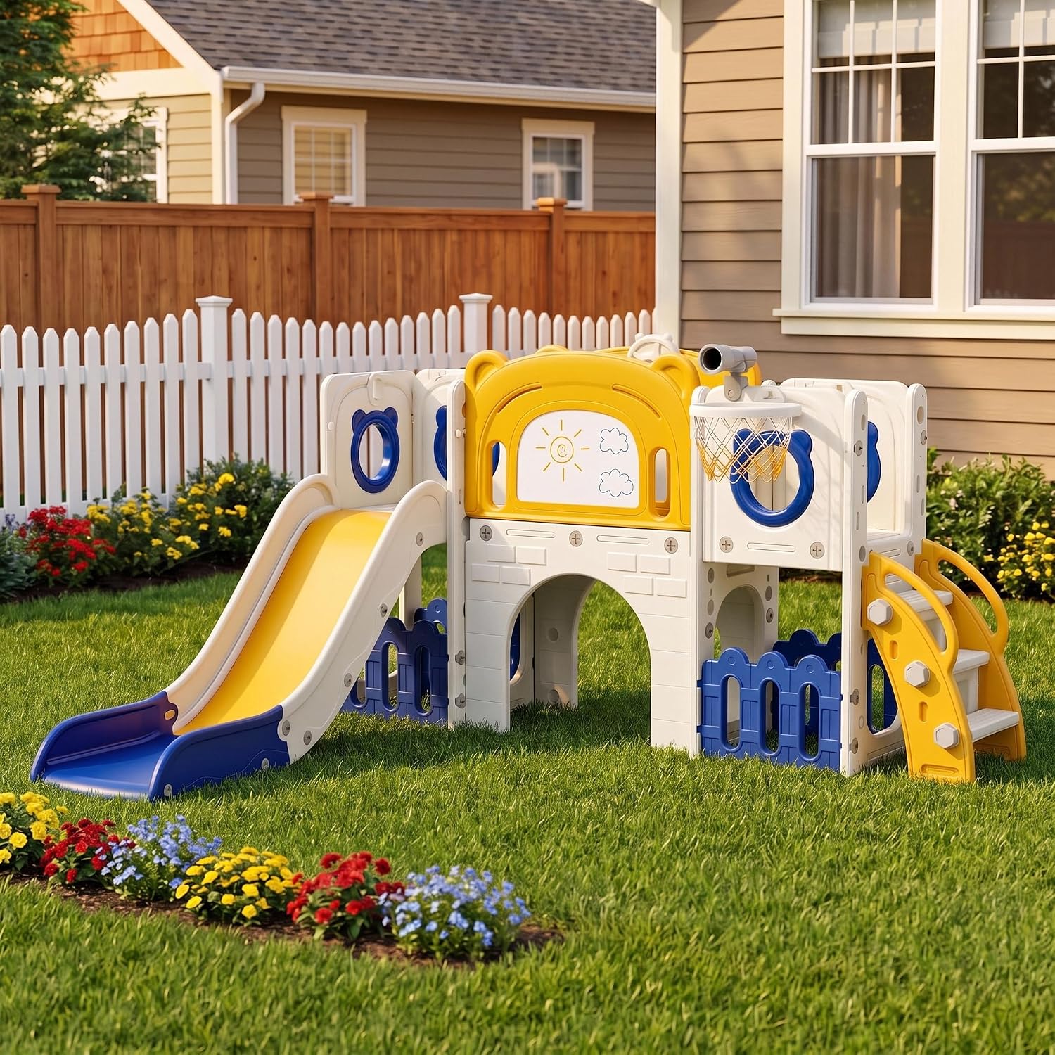 10-in-1 glijbaanset voor peute - Kids Outdoor Toys B&Q recensie en prijs