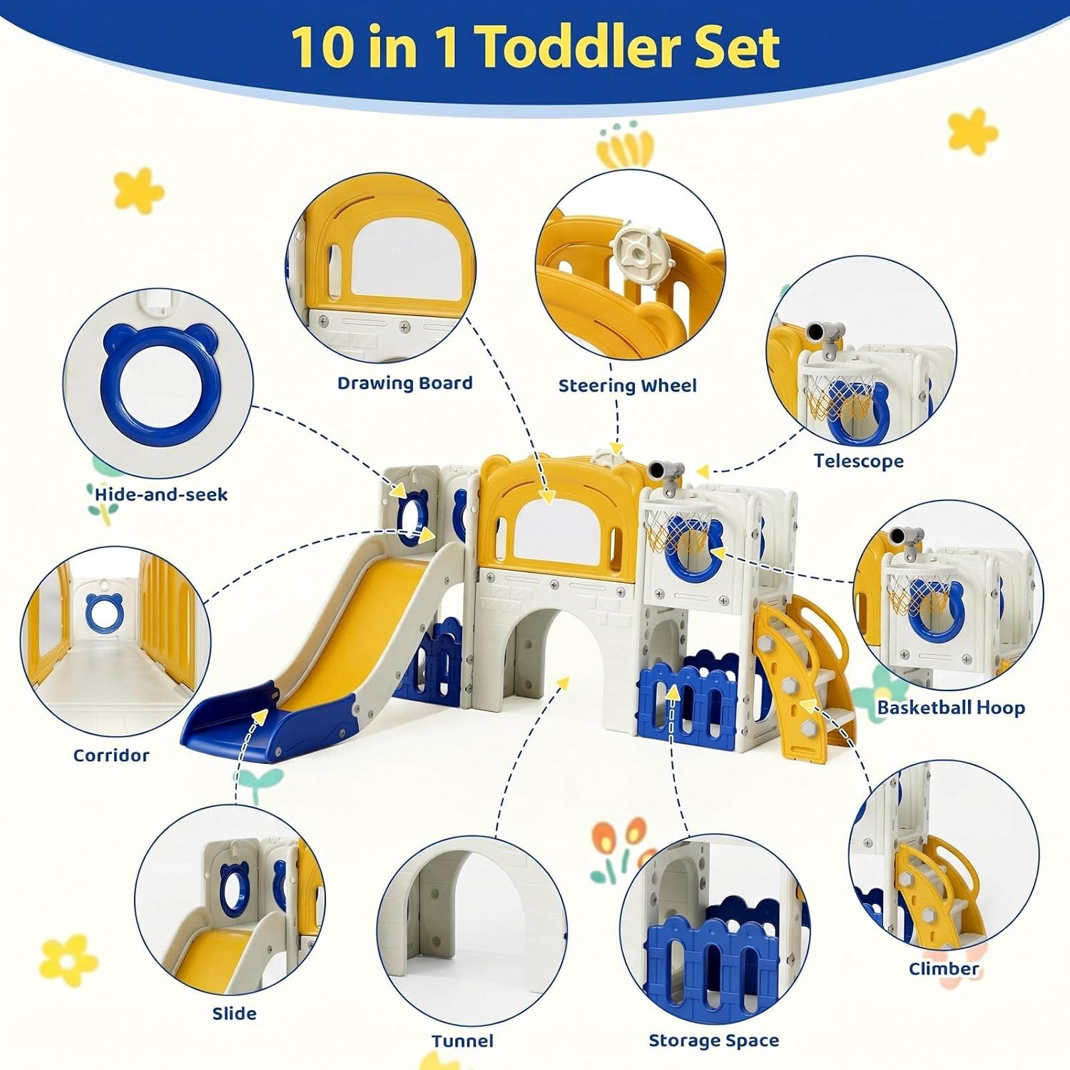 10-in-1 glijbaanset voor peute - Kids Outdoor Toys B&Q recensie en prijs