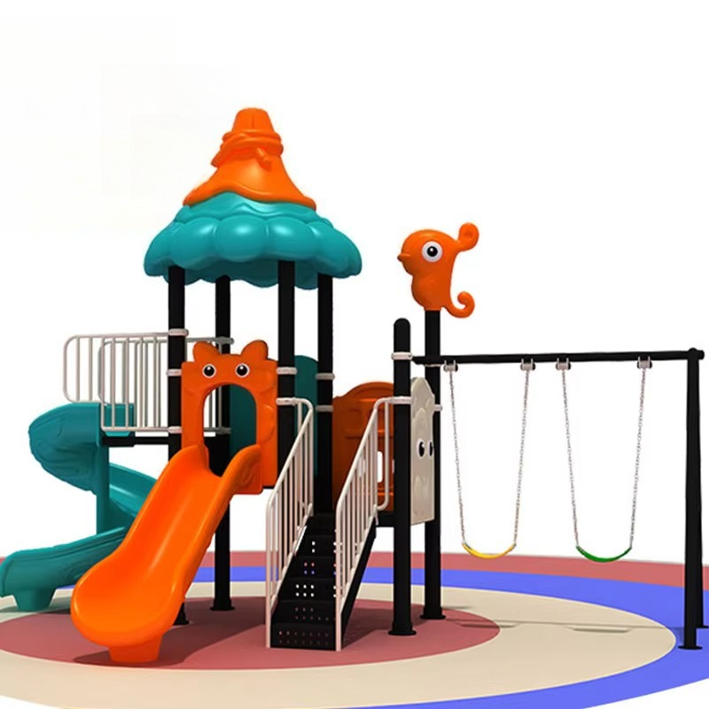 Grote duurzame kunststof kinde - Kids Outdoor Swing Set With Slide recensie en prijs
