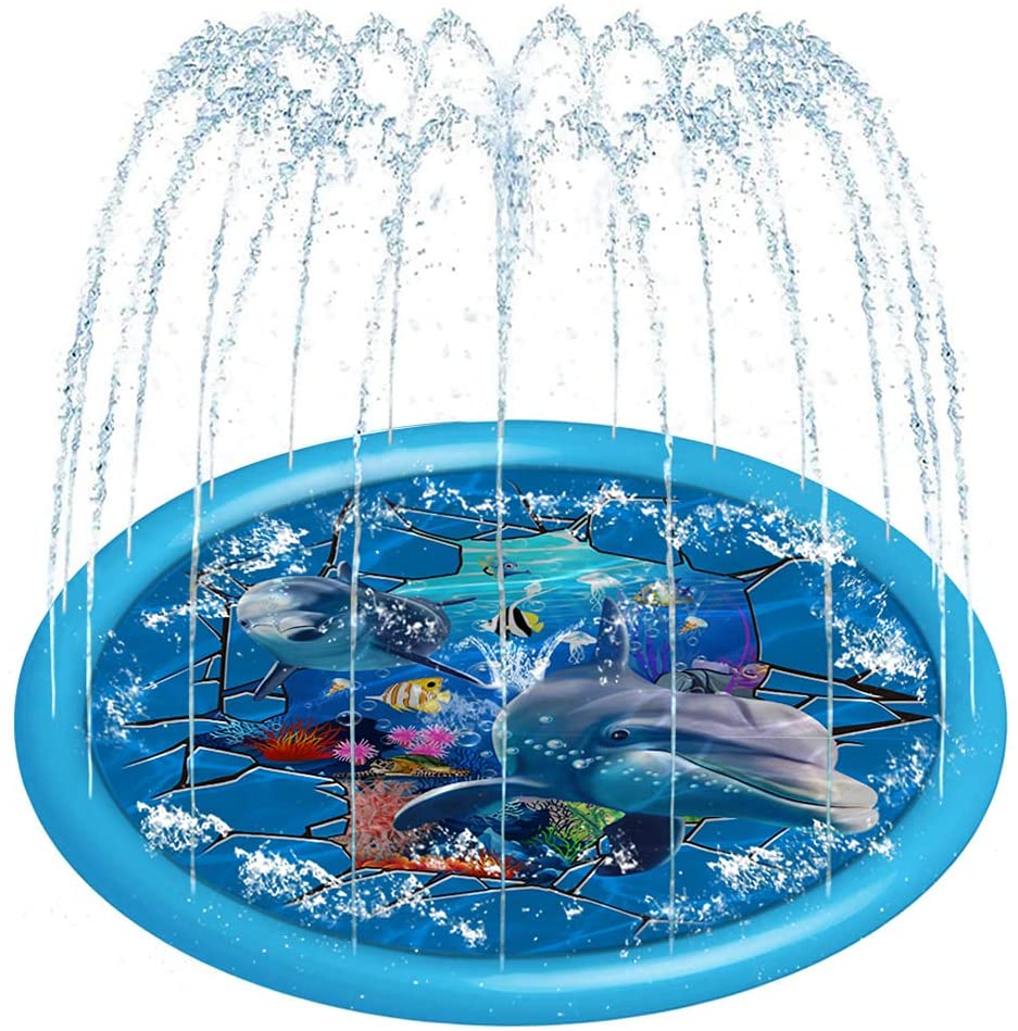 Opblaasbaar spetterbad voor ki - Sprinkler Splash Pad recensie en prijs