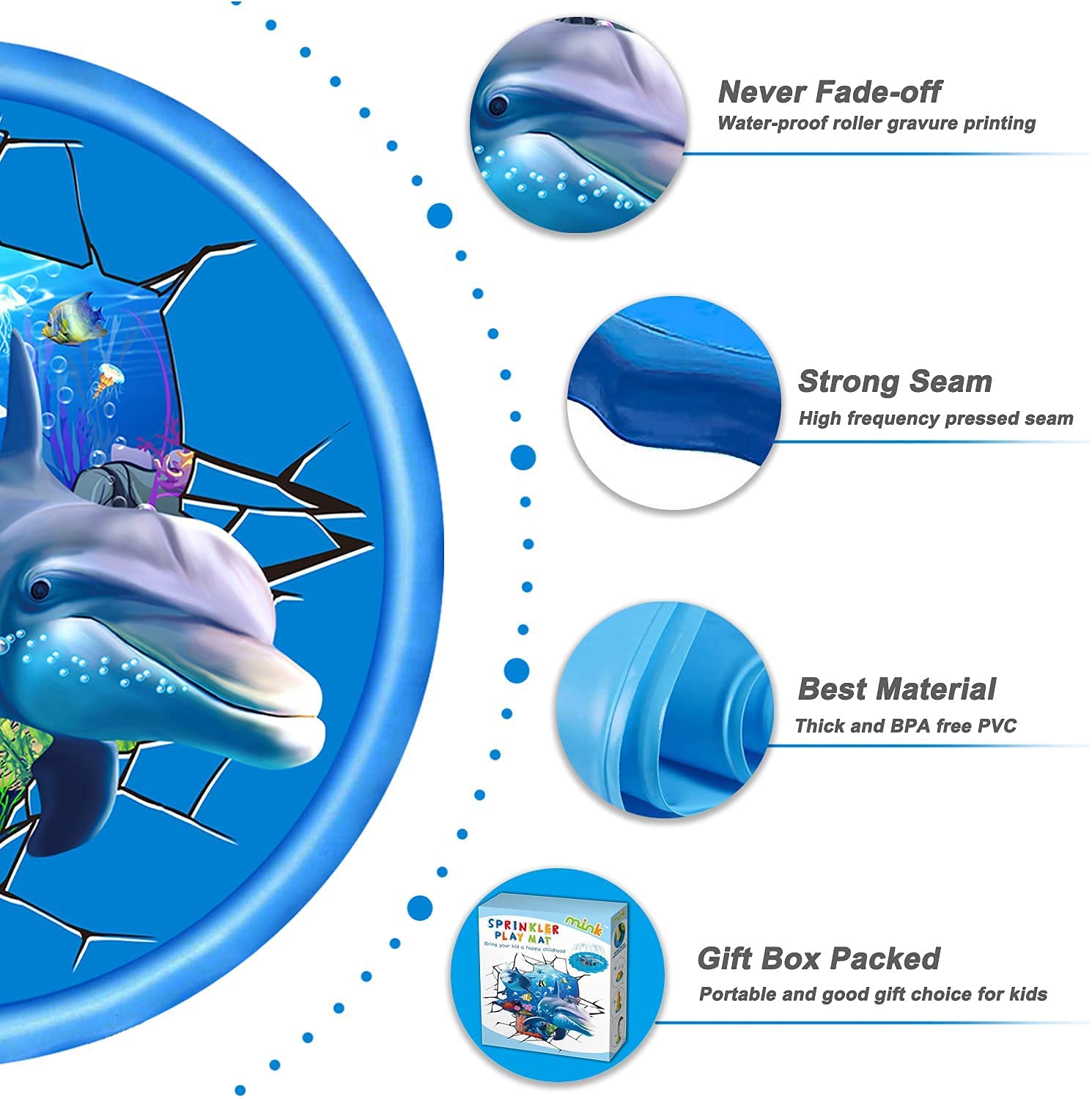 Opblaasbaar spetterbad voor ki - Sprinkler Splash Pad recensie en prijs