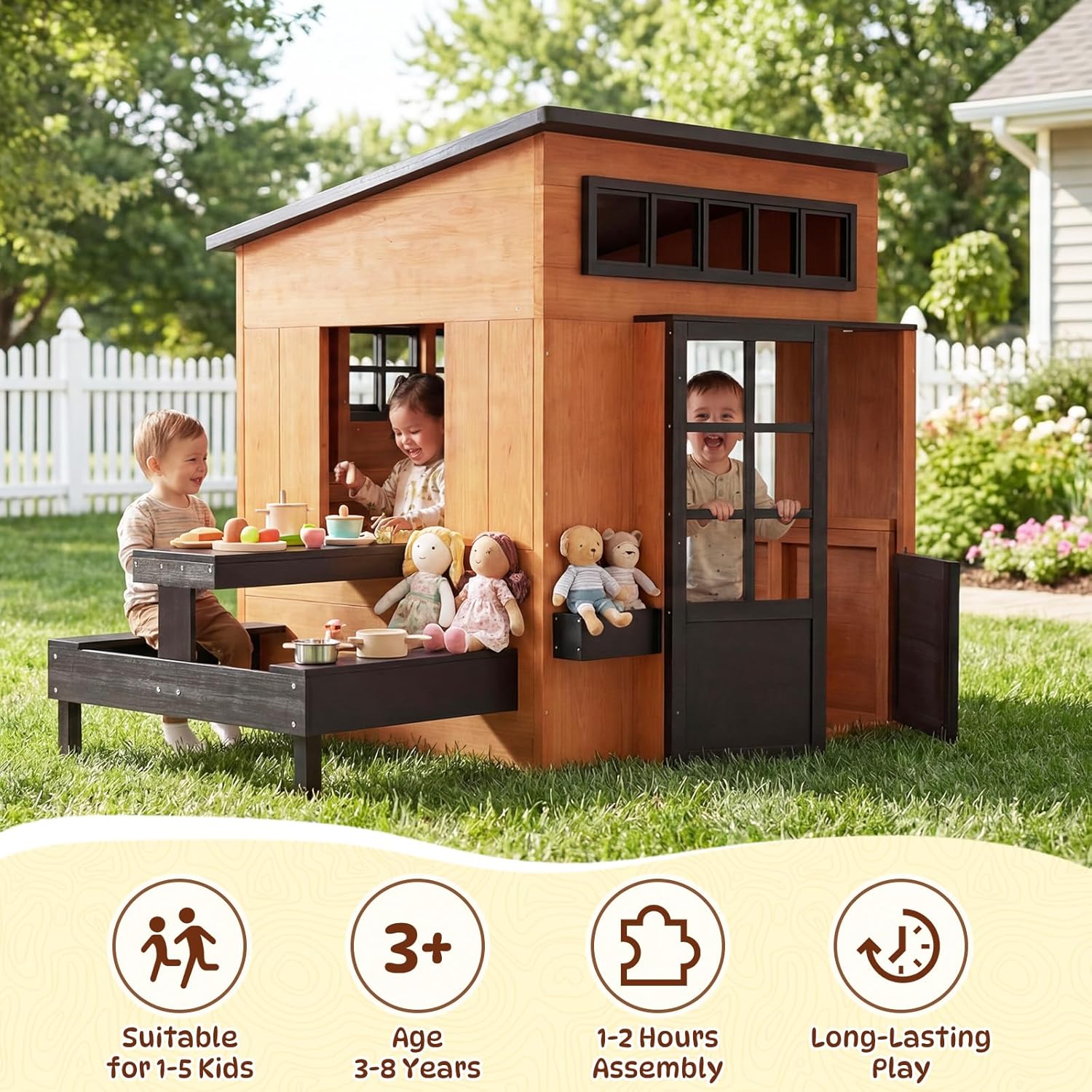 Nordivale Buitenspeelhuis Mode - Kids Outdoor House With Kitchen recensie en prijs