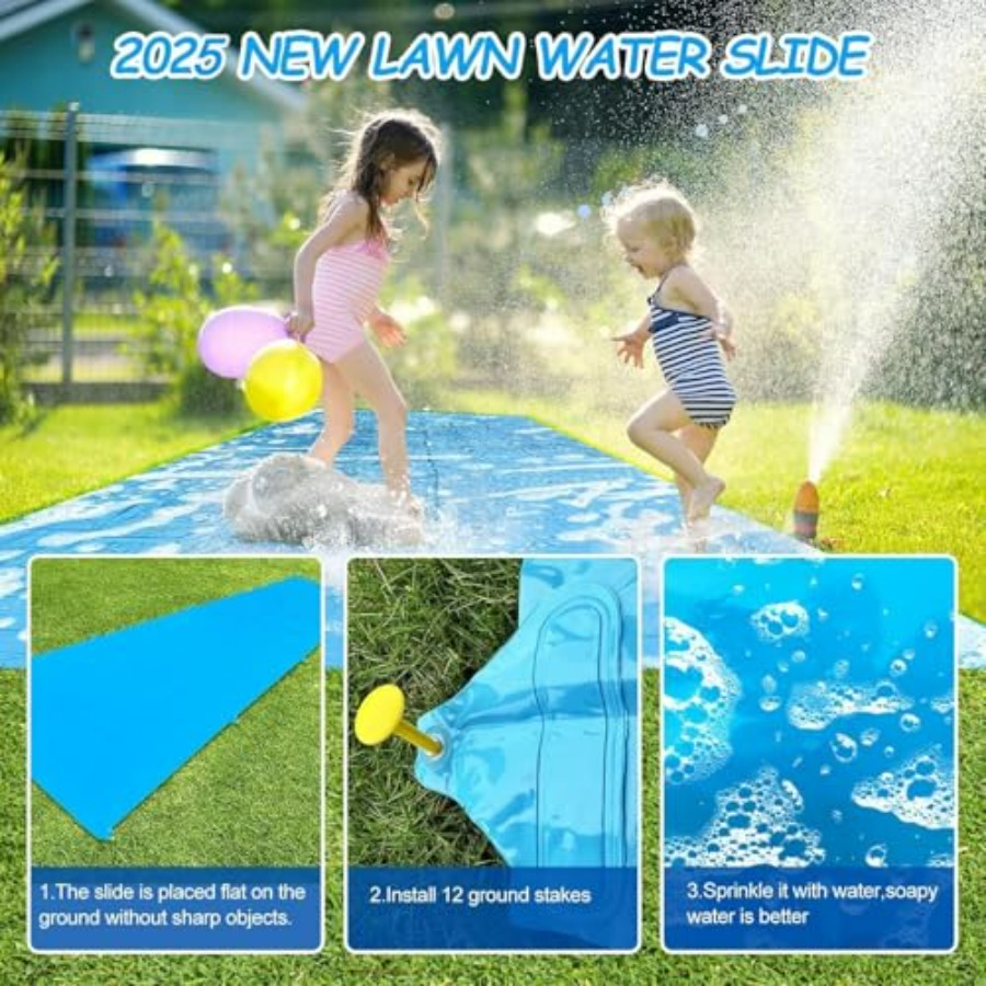Tuinwaterspeeltuin voor kinder - Kids Outdoor Water Slide recensie en prijs
