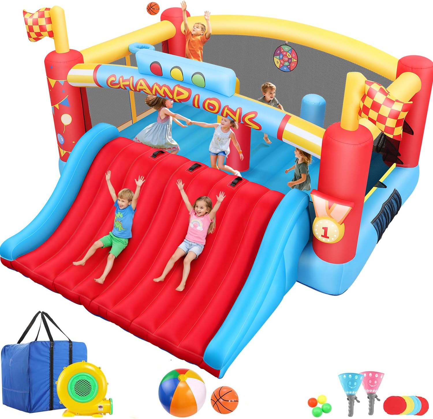 Grote opblaasbare springkastee - Kids Outdoor Basketball Hoop recensie en prijs