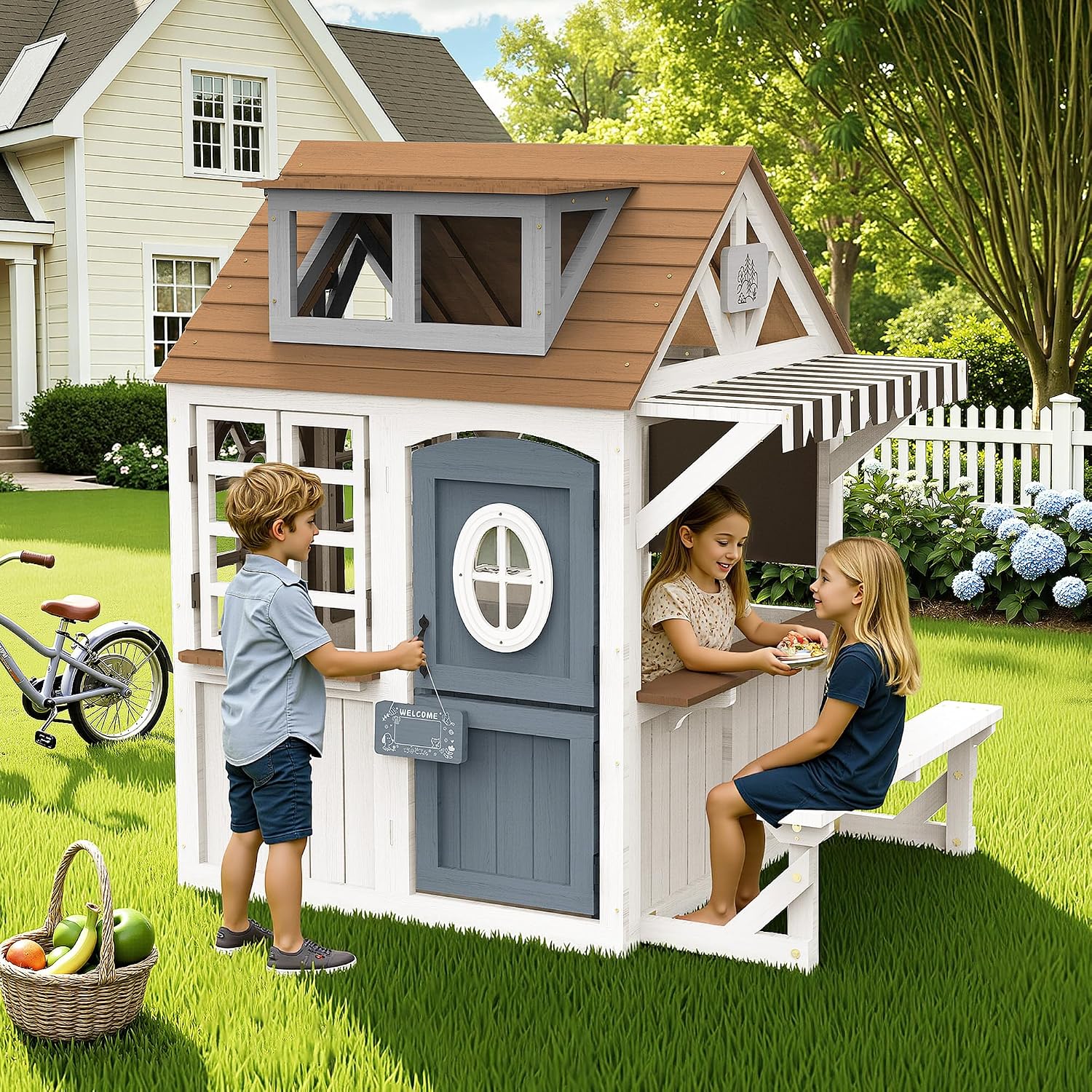 Albott Kids Buitenhuisje van h - Kids Outdoor Wooden Playset recensie en prijs