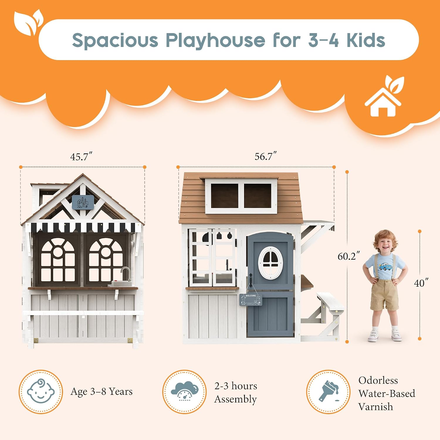 Albott Kids Buitenhuisje van h - Kids Outdoor Wooden Playset recensie en prijs