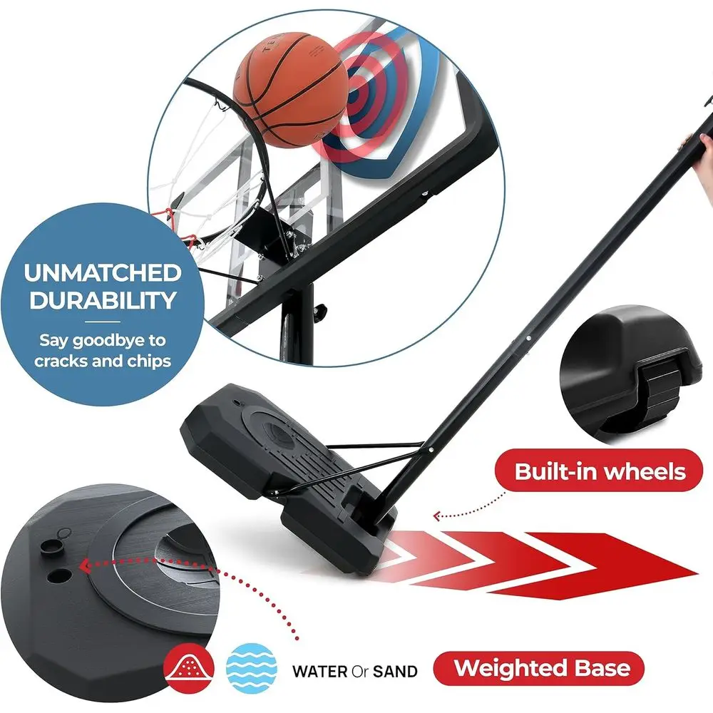 Verstelbaar 44 inch onbreekbaa - Kids Outdoor Basketball Hoop recensie en prijs